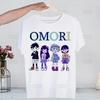 Omori Игра Аниме Смешные Футболки Мужская Футболка Харадзюку Мужская Одежда Летняя Уличная Одежда Повседневная Футболка с Принтом Топы с Коротким Рукавом