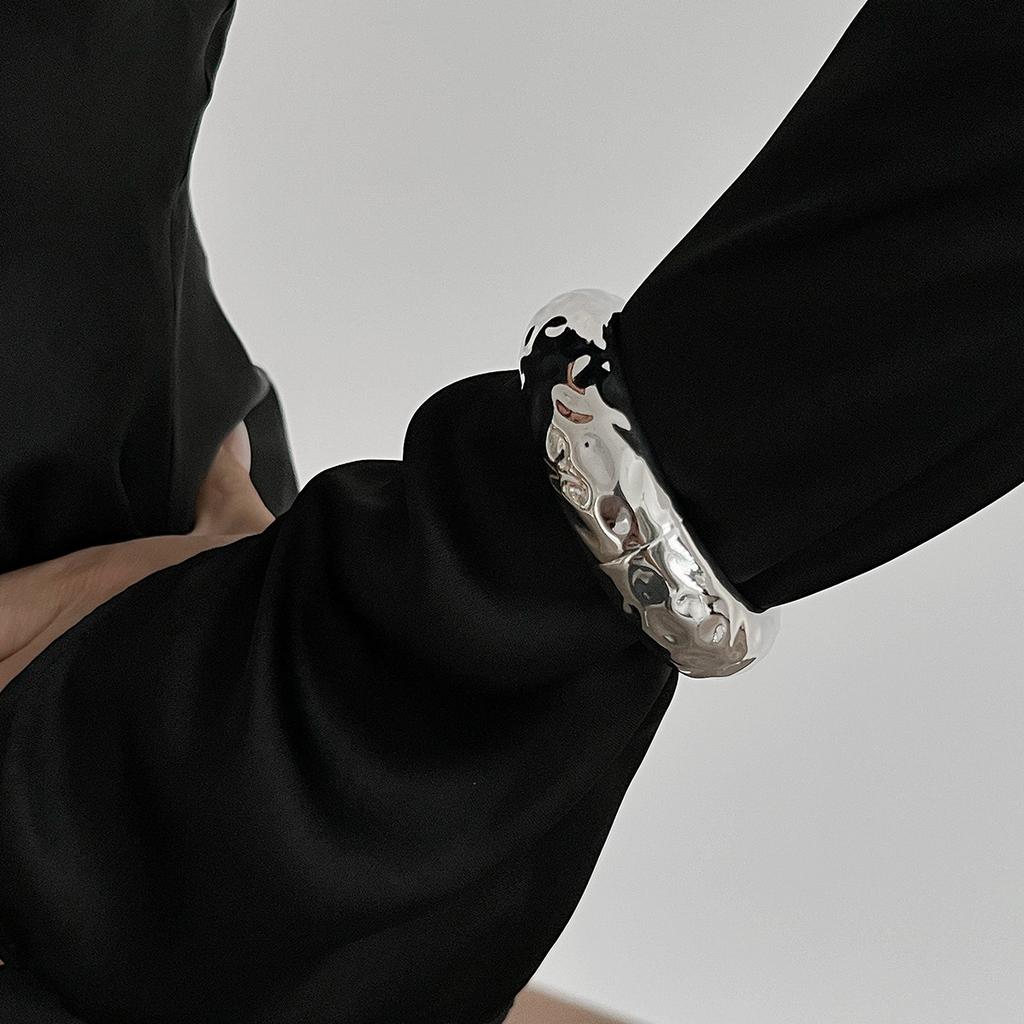 Punk Vintage Irregular Chunky Cuff Bangles for Women Leaf Statement Bracelets Bangles Pulseras Steampunk Men Jewelry