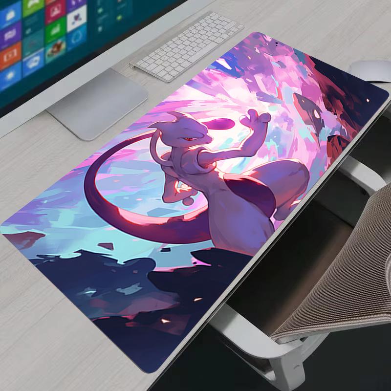 Gamer Mouse Pad Large Mewtwo Keyboard Desk Mat XXL Office Laptop Rubber Carpet PC Gaming Accessories Anime P Mousepad