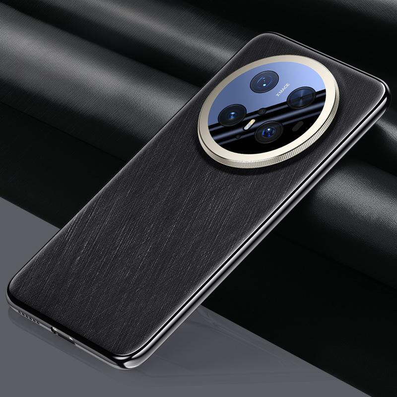 Подходит для чехла для мобильного телефона Huawei Mate70pro Магнитное притяжение Полная упаковка для объектива Huawei Защита от падений M70 Гальваническое покрытие Бизнес Кожаный чехол