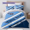 Name Custom Tennessee Titans Logo Pattern Bedding Set Quilt Cover Pillowcase Home Decor Gift (1 * duvet cover + 2 * pillowcase, without core)