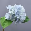 Blue Real Touch Artificial Latex Hydrangea Wedding Bouquet Pography Props Home Garden Simulation Green Plant Decoration