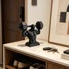 3D-печатная фигурка Мускулистого Мужчины, Матово-черная Реалистичная Модель Мышечной Формы для Поднятия Железа со Стабильной Основой, Декор для Спортзала для Мужчин, Подарок для Фитнеса