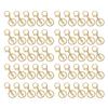50PCS Key Chain Ring Alloy Golden Polished DIY Handcraft Metal Key Rings with Chain for Travel