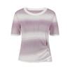 JUZUI Women's Gradient Stripe Knit Top with Side Buttons