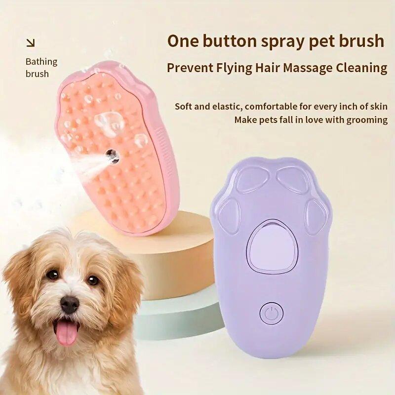 Pet Grooming Folding Floating Hair Brush Comb Pet Cleaning Supplies Rechargeable Massage Brush Rotatable Cat  Dog Multi-functional Spray  Accessories