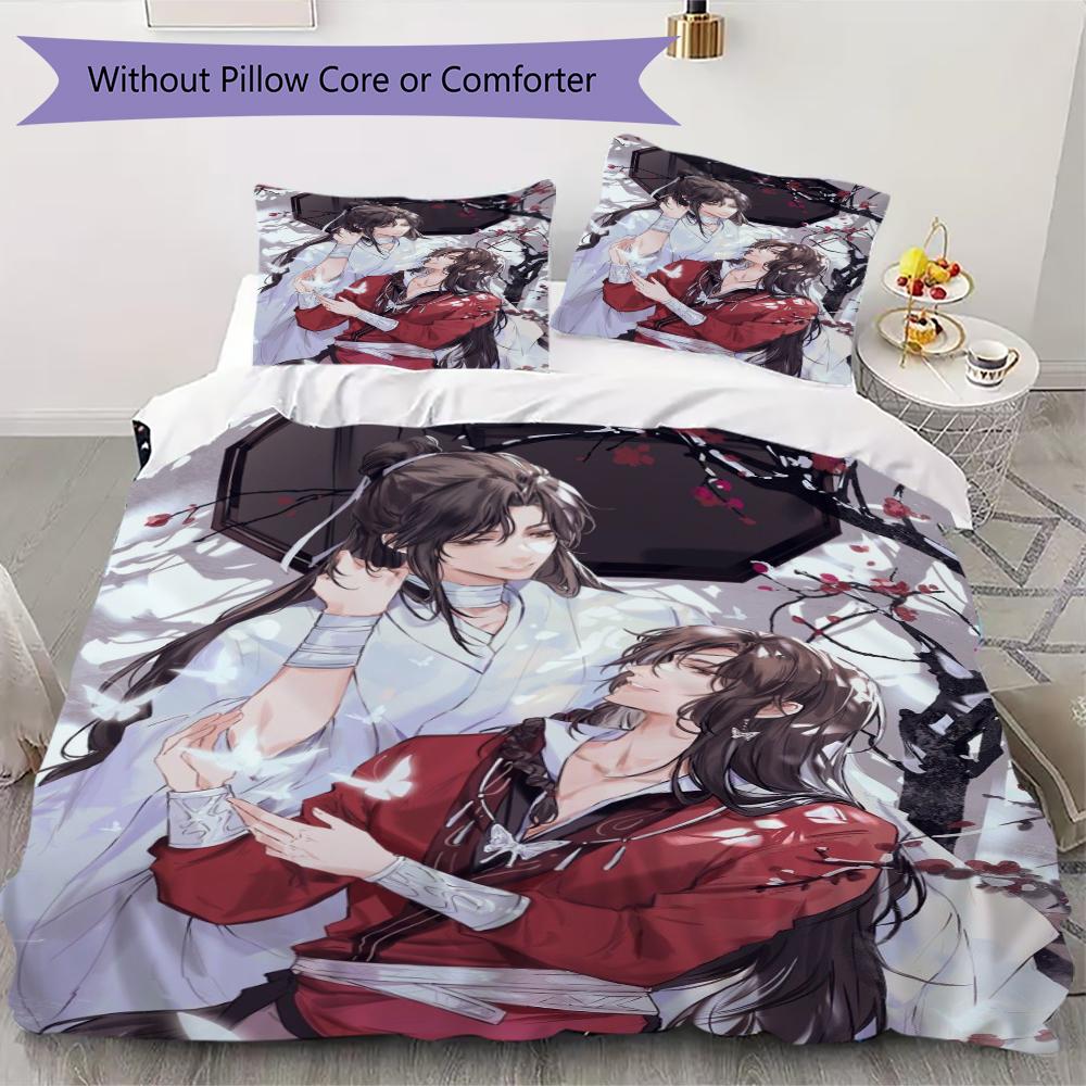 Heavenly Pattern Bedding uilt Set uilt Cover Pillowcase Home Decoration Birthday Gift (1 * duvet cover + 2 * pillowcase without core)34