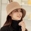 Стиль Для Девочек Подарок Однотонная AB Вязаная Шапка Шапка Рыбака Панама Шапка-Ведро с Буквой