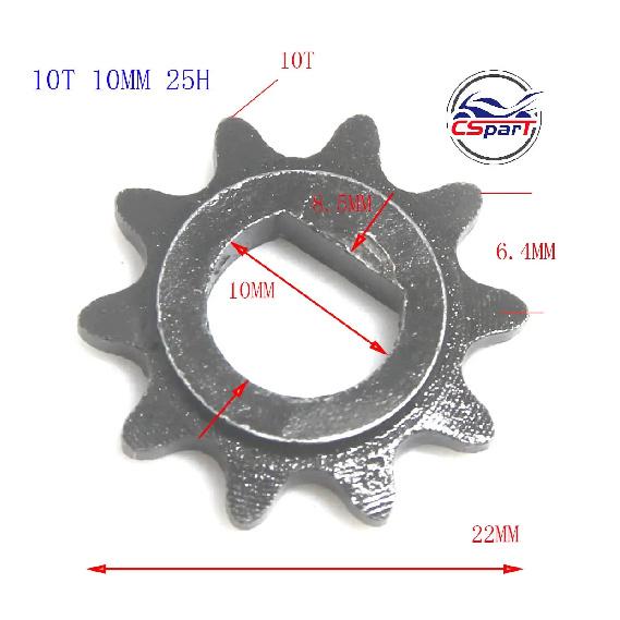 10 11 12 Tooth 10T 11T 12T 25H T8F D Type 8MM 10MM Razor EVO X-Treme IZIP E Scooter Motor Sprocket MY1020