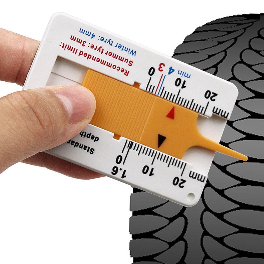 Car Inspection Tool Tire Tread Depth Gauge Ruler for Accurate Thickness Measurement Uses for Vehicle Tyre Maintenance Check
