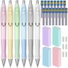 Tomorotec Mechanical Set of Includes 16 4 and 6 Cap for and Macaron Color Pencils, 0.7mm, 6, Refills, Erasers, Erasers, School, Office, Drafting,