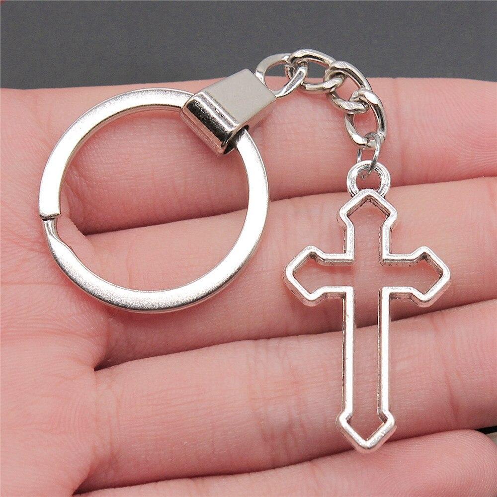 Религиозные брелки с крестом, выводы для Diy, аксессуары для металлических ремесленных цепочек для ключей