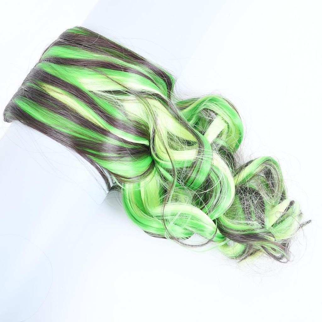 Выделенные волосы цвета пианино, накладные волосы, одна часть с 5 клипсами, длинные волнистые волосы, коричневые, красные, синие, разноцветные волосы