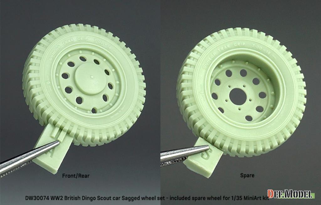 Комплект шин для британской разведывательной машины Dingo Второй мировой войны, деформация, детали из смолы DW30074 DEF.Model 1/35 Mk.Ib (Мини-арт) (Военная техника)