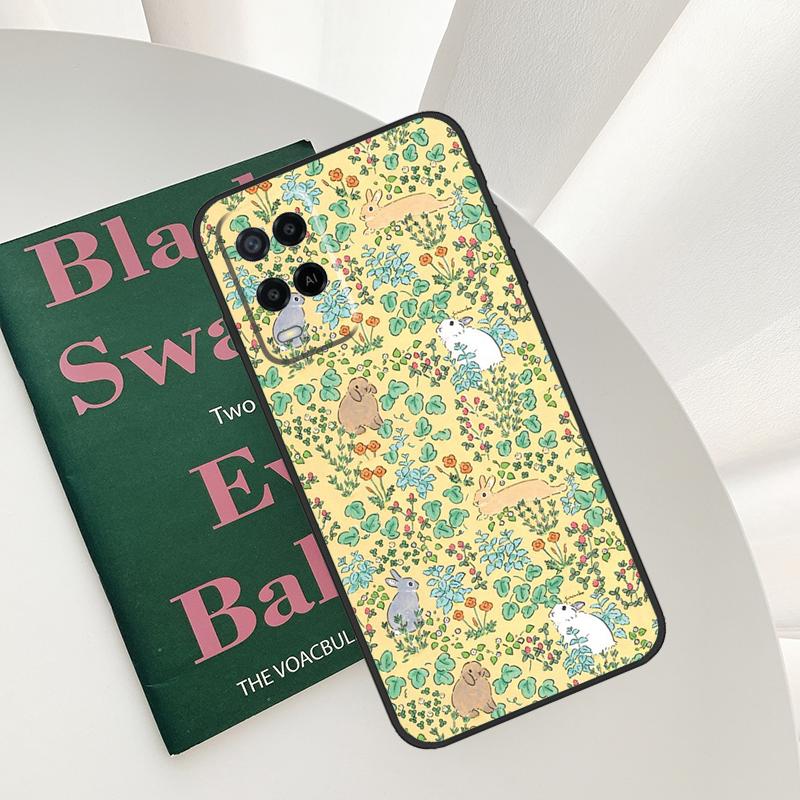 Мультяшный Кролик Заяц Чехол Для Oppo A52 A72 A76 A96 A54 A74 A94 A54S A57S A58 A78 A98 A57 A77 A15 A16 A17 Обложка