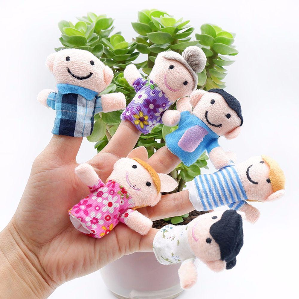 Doll Cloth Doll Toys Kids Gifts Plush Toys Hand Puppet Family Finger Puppets Set Finger Doll