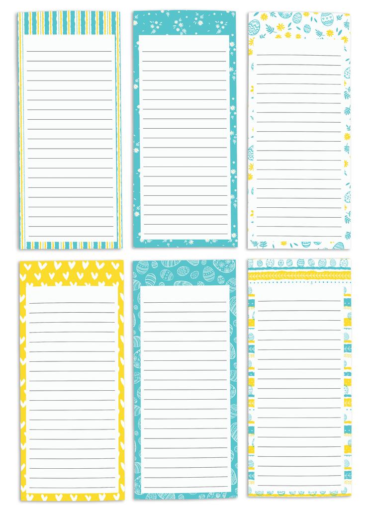 Inkdotpot Pack of 6 Funny Magnetic Dry Erase List For Fridge, Wipe Clean W NoStain, Quick Notes Shopping & Grocery List Whiteboard for Fridge