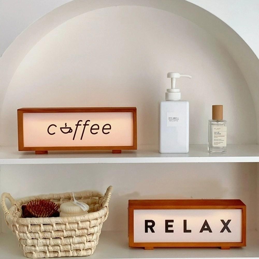 Wooden Night Light LED Atmosphere Light New Mood Desktop Light Birthday Gift
