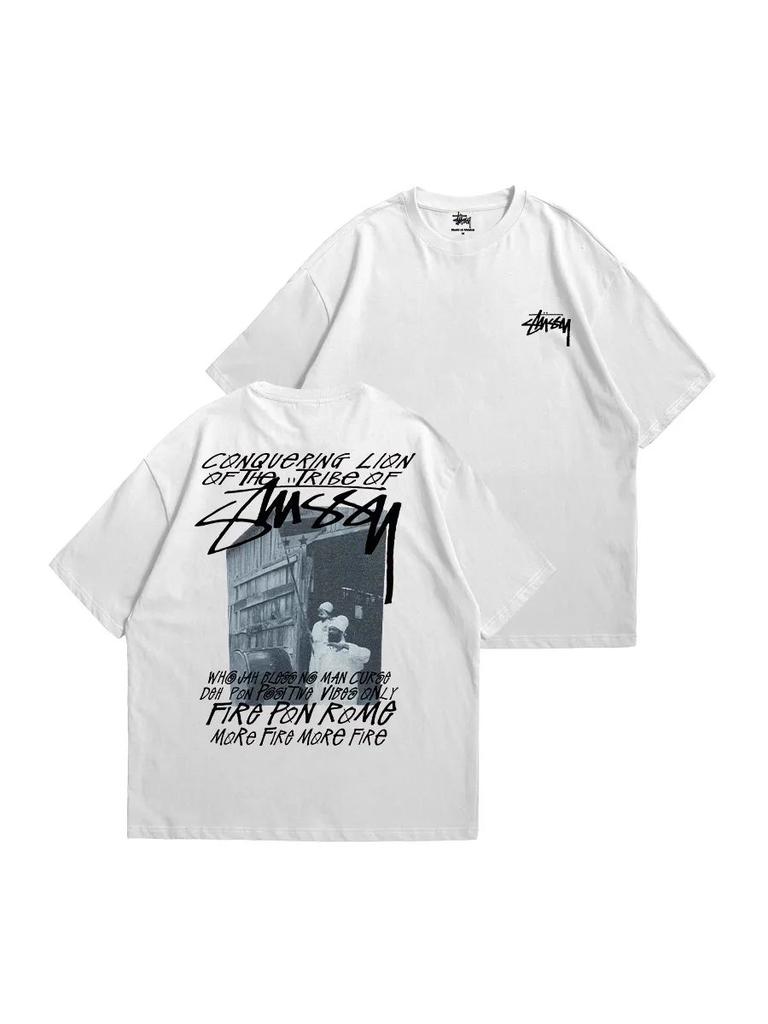 Футболка с Оверсайз Принтом Y2K Stussy Stusi Sk8 U2k