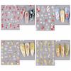 Manicure Ornaments Christmas Nail Stickers DIY Nail Charms Christmas Nail Decals Colorful   Lady