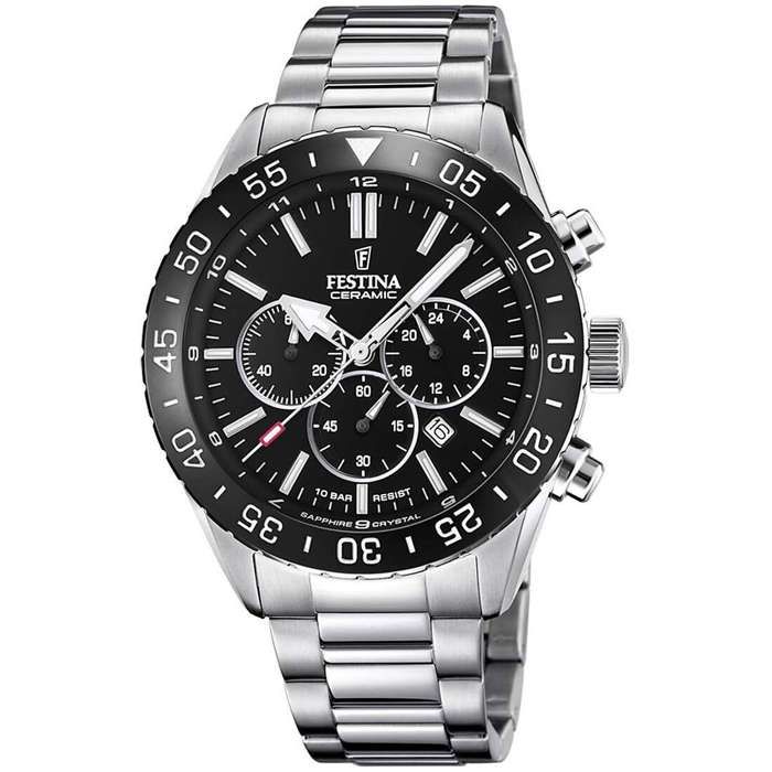 Montre Festina Chronographe noir - FESTINA - Homme - Etanche 100m - Verre saphir