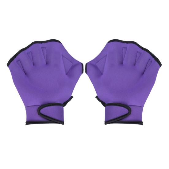 1 Pair Swimming Gloves Adjustable Men Women Aquatic Swim Training Glove Webbed Fitness Water Resistance Training Hand Fins Paddles Swimming Gear