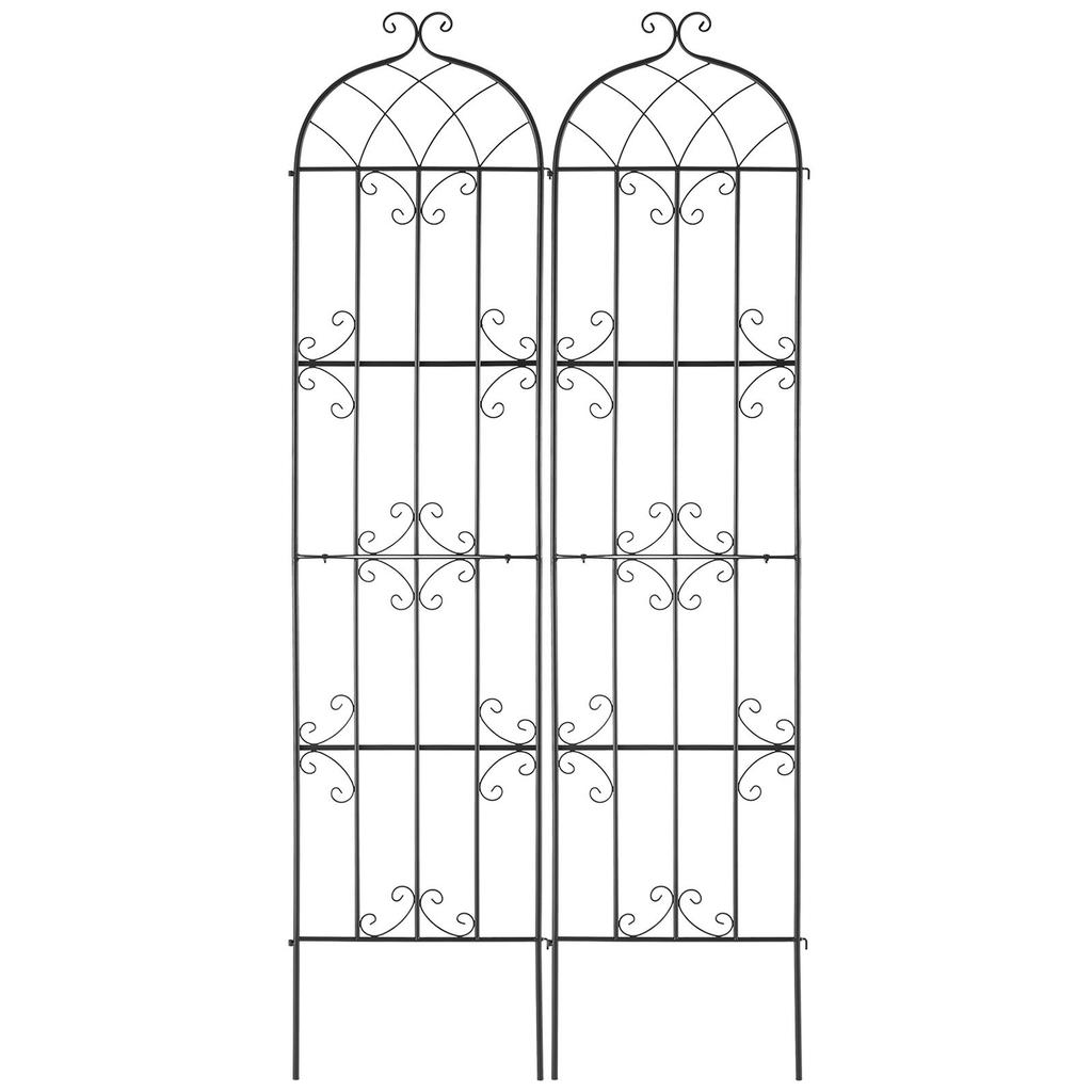 2 Packs Metal Garden Trellis for Climbing Plant Support 87x20 in Rustproof