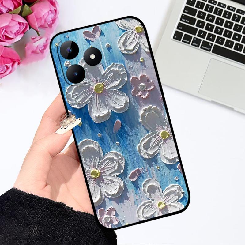 Мультяшный модный чехол для Realme Note 50 Coque Narzo N53 ТПУ силиконовые чехлы для телефона для Oppo Realme C51 C51s C53 4G Мягкий бампер
