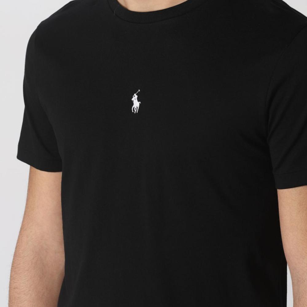 Polo Ralph Lauren SS22 однотонная простая футболка с коротким рукавом для мужчин, черные 710839046-001