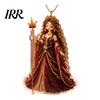 Waterproof Christmas Decor 2D Flat Acrylic Ornaments, Bead Embroidered Art Goddess Shape Ornaments Pattern Pendant, Double-Sided Hanging Charm