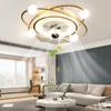 Modern Ceiling Fan with Light Remote Control LED Dimmable Chandelier Fan 6 Speeds Timer Flush Mount Enclose Ceiling Fans Lamp