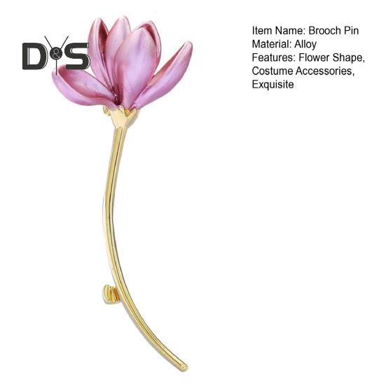 Women Flower Shape Brooch Allow Pin Suit Collar Shawl Scarf Cardigan Coat Badge Costume Accessories Gift
