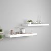 VidaXL Floating Wall Shelves 2 Pcs White 80x23.5x3.8 Cm MDF