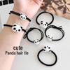 Черно-белые милые резинки для волос с пандой - Высокая эластичность, бережные к волосам, маленькие резинки для хвостиков