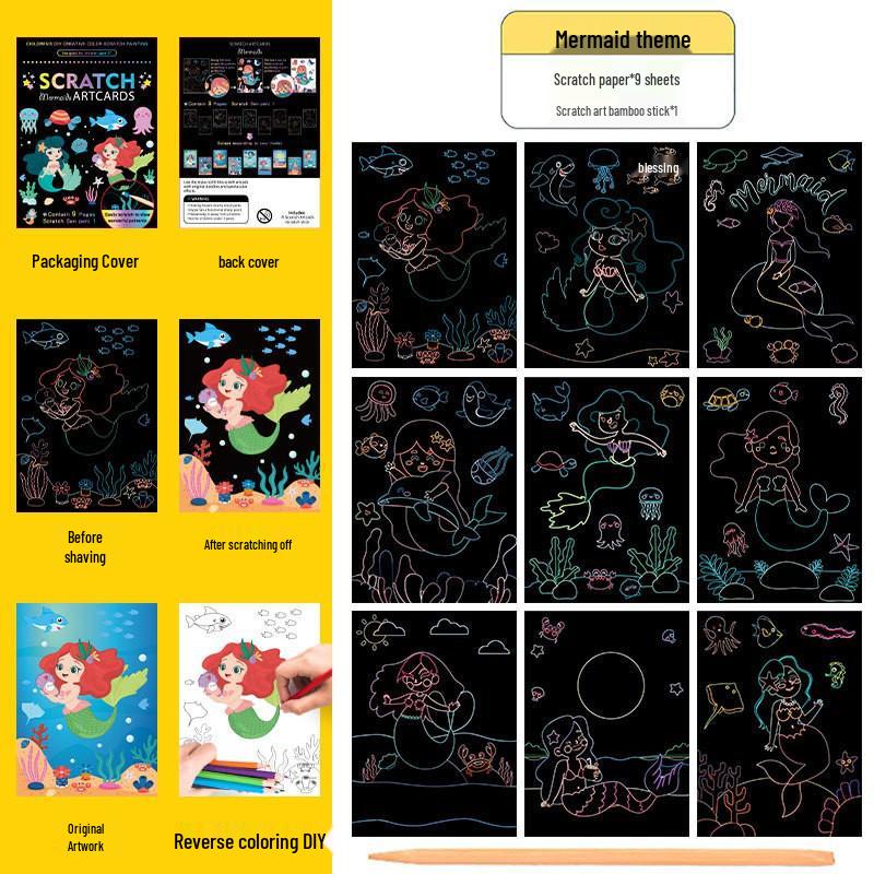 Детская скретч-арт книжка для рисования 'Fun Creative DIY Doodle' - Идеальный подарок для детей