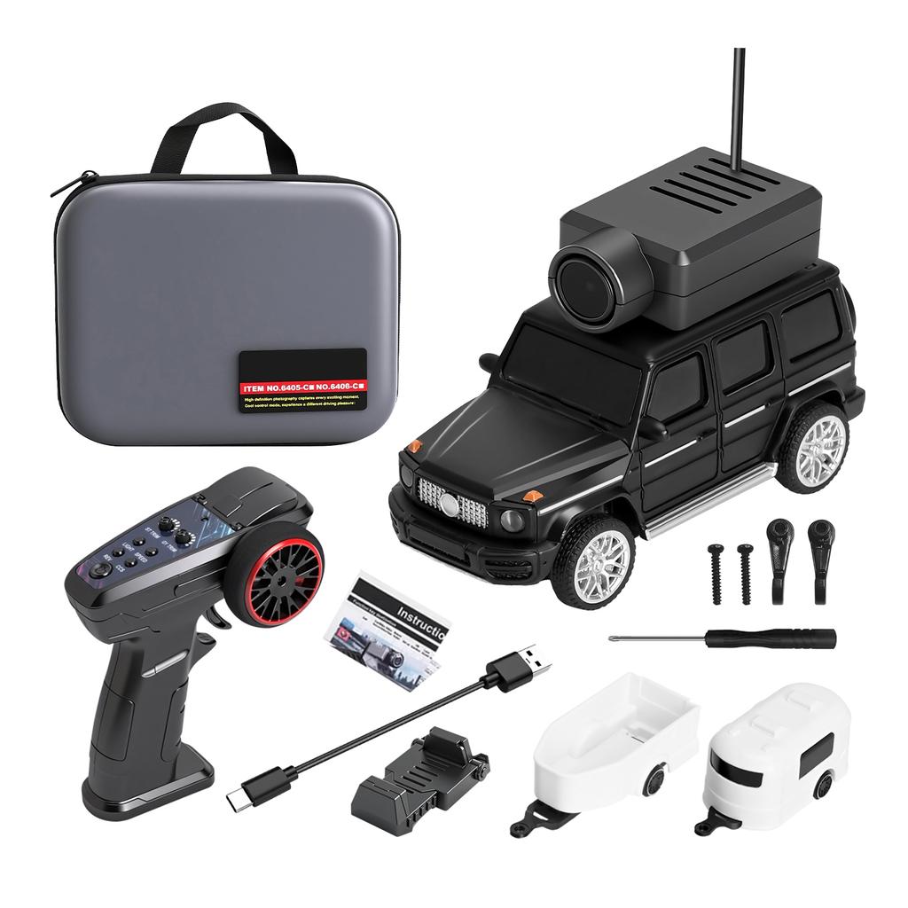 1:64 Mini RC Car, 2.4G WiFi FPV Remote Control Toy Car with 720P HD Camera, Gyro, LED Light, APP Controlled Vehicle for