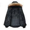 Mens Winter Thickened Cotton-Padded Hooded Jacket Warm Overcoat Cold Weather Daily Wear