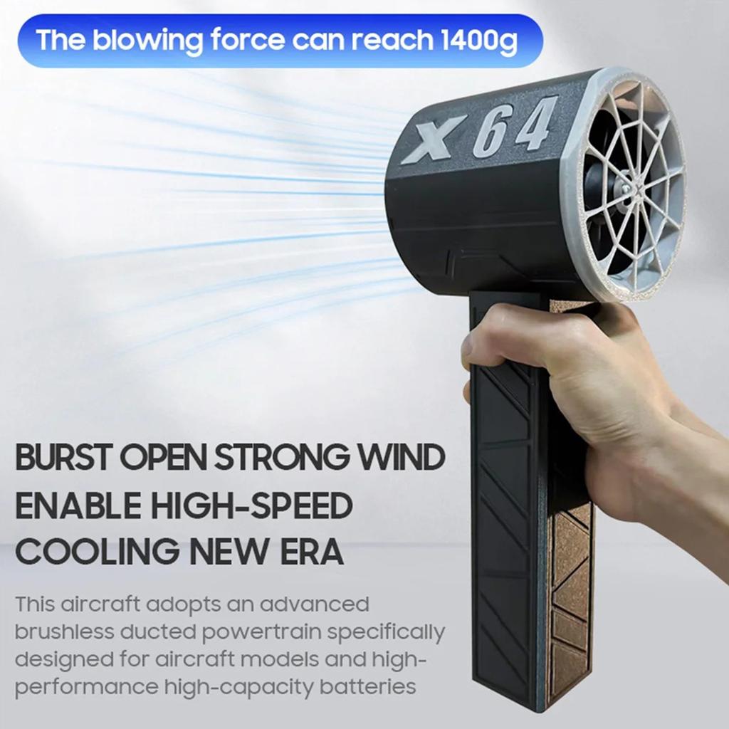 Electric Air Duster Max.1400g Blowing Force Brushless Motor Stepless Wind Speed Adjustable Turbo