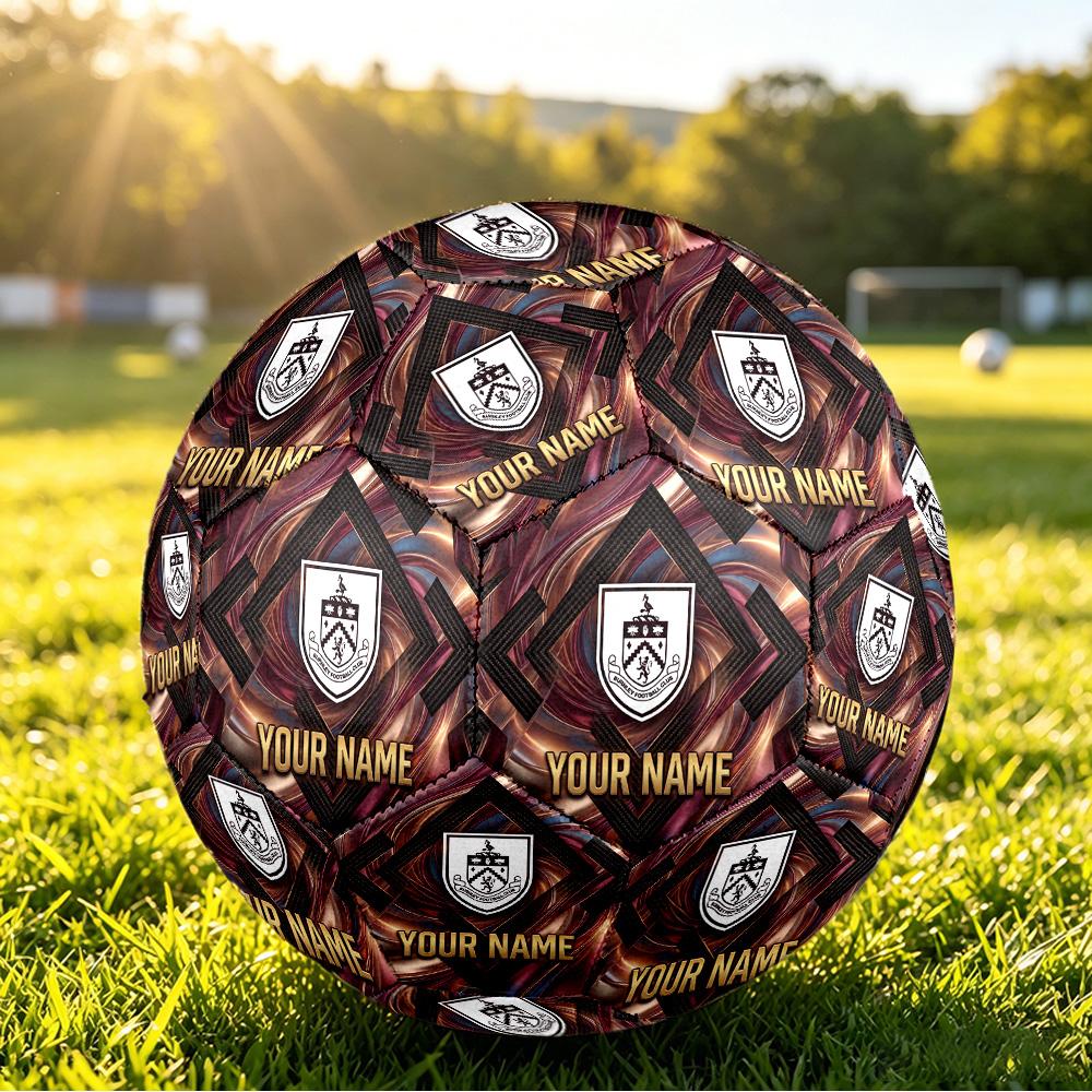 Personalized Size 5 Football Burnley Football Pattern Outdoor Game Sports Ball Gift