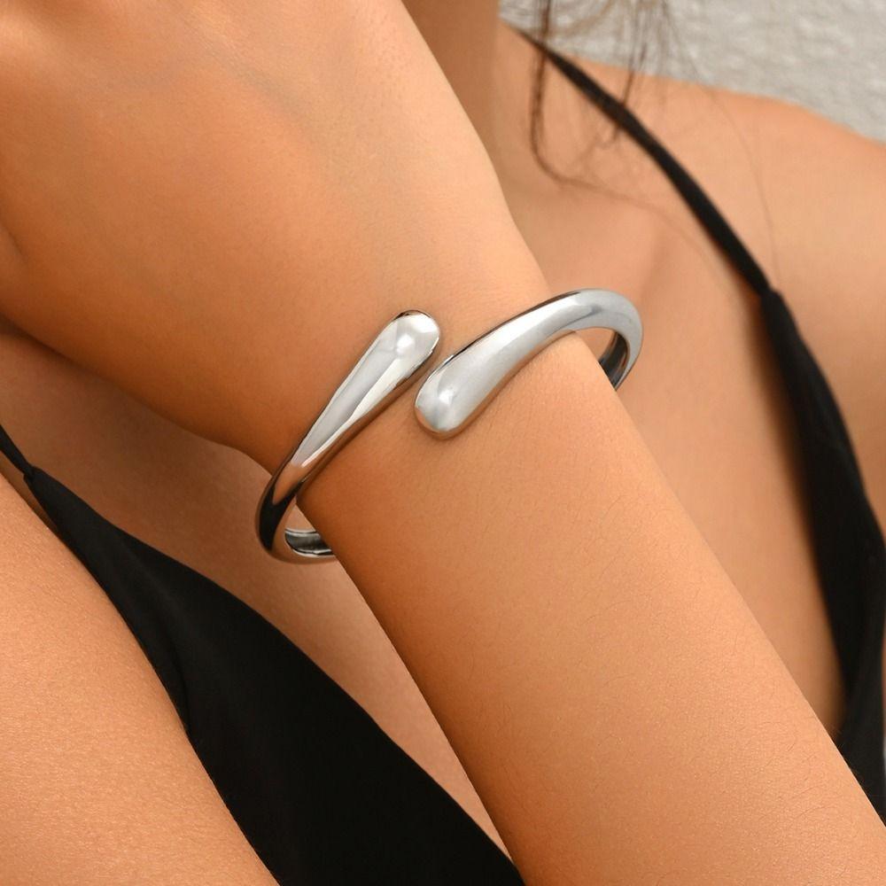 Металлический Преувеличенный Открытый Браслет Широкий Геометрический Манжет Браслеты Металлические Необычные Браслеты Девушки