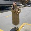 Winter New Korean Popular Thickened Padded Jacket, Medium and Long Knee-length Loose Padded Jacket