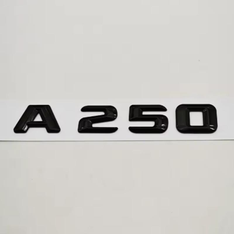 3D ABS Black Car Letters Logo A180 A220 A260 Badge Rear Trunk Emblem Decals For Mercedes Benz A Series A180 A200 A250 A260 W177