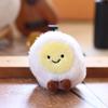 Water Boiled Egg Plushie Soft Keyring Toy With Smiling Face For Gift And Decoration