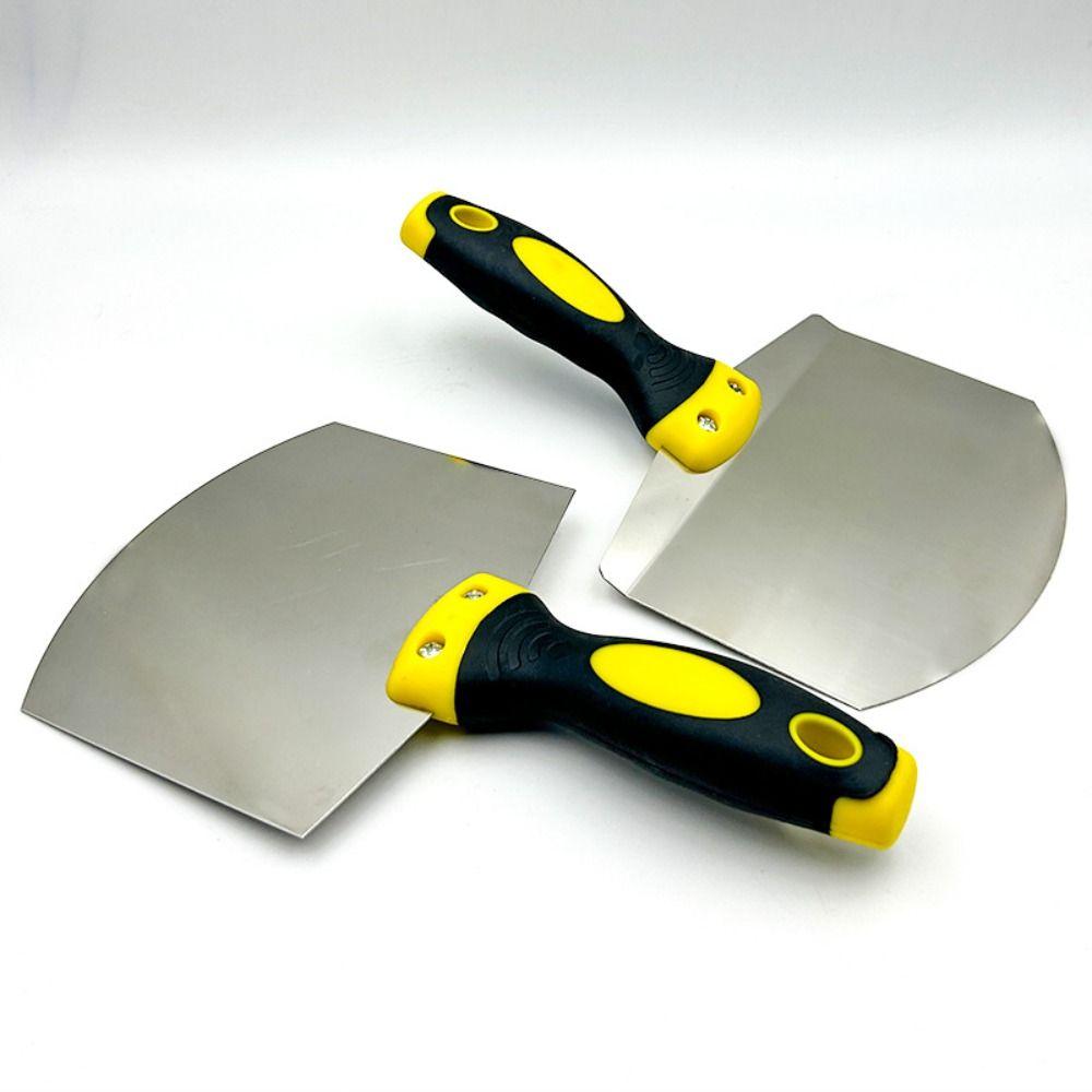 Stainless Steel Ash Shovel Arc Plaster Trowel Spatula Paint Feed Filling Scraper  Home
