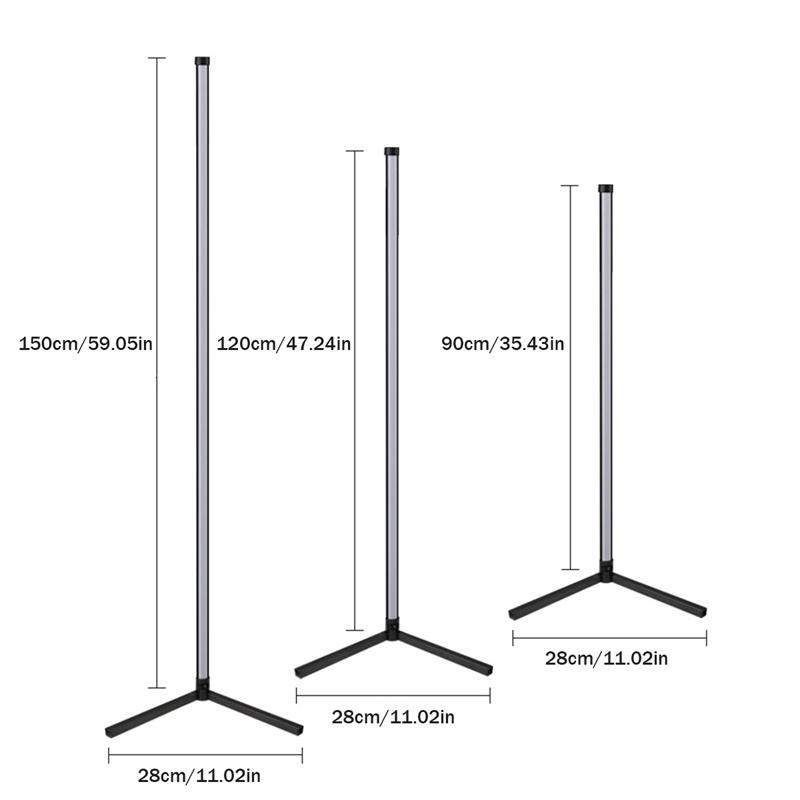 5 Вт / 7 Вт / 9 Вт RGB светодиодный торшер, красочный угловой напольный светильник, светодиодная угловая лампа, атмосферный ночник, стоячие светильники