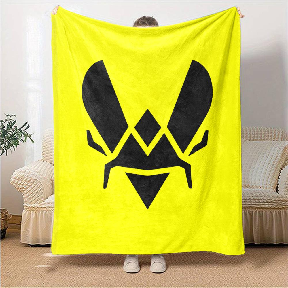 1pc Blanket - logo Team Vitality Print Design,Lightweight Blanket for Sofa,Bed- Soft &Warm,Gift for All Seasons