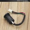 JD100 4-Wire Ignition Switch Lock with 2 Keys for Jetta CG125 ZJ125 XF125 Motorcycle Scooter E-Bike Replacement.