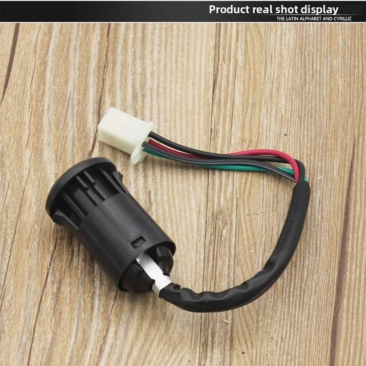 JD100 4-Wire Ignition Switch Lock with 2 Keys for Jetta CG125 ZJ125 XF125 Motorcycle Scooter E-Bike Replacement.