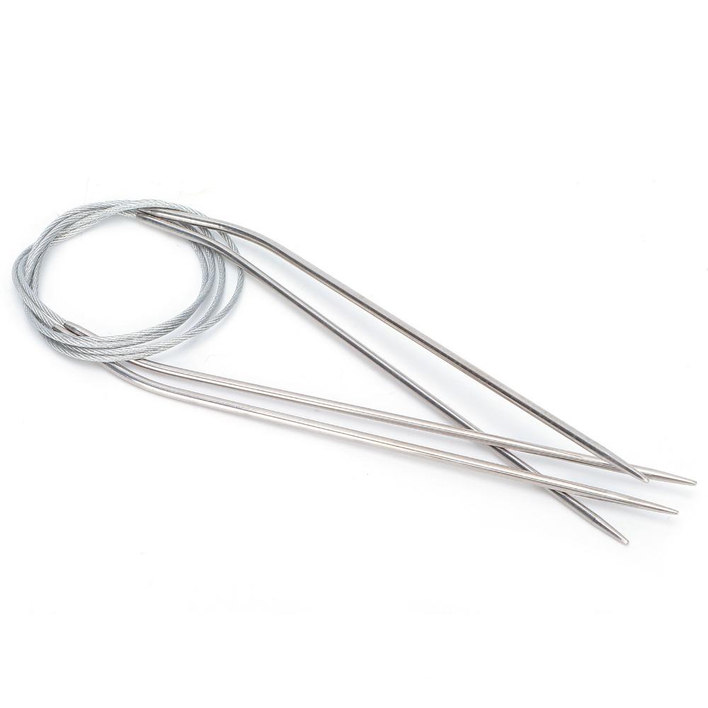 22pcs Stainless Steel Stainless Steel Needles 1.5-5mm Double Pointed Needles Weave Knitting