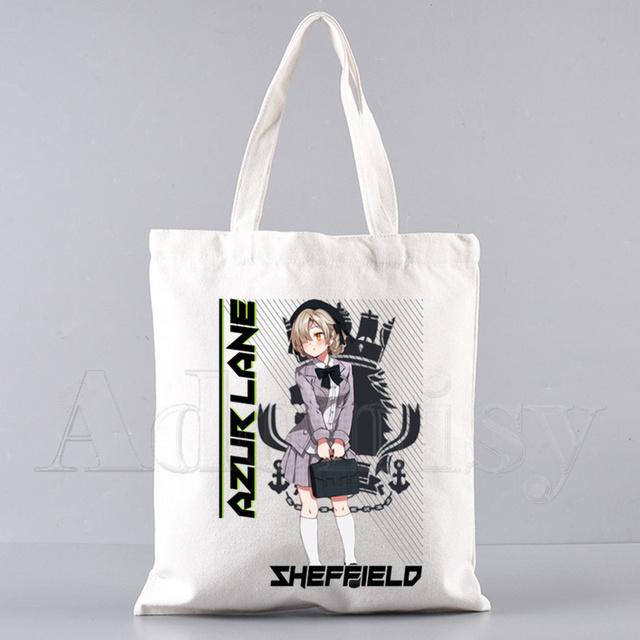 Сумка для покупок Azur Lane, продуктовая сумка Bolsas De Tela Tote Bolsa, сумка для покупок, джутовая сумка-тоут из ткани на заказ